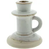 Clayre & Eef Kandelaar 10 cm Beige Porselein Kaarsenstandaard Beige Kaarsenstandaard