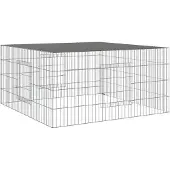 vidaXL Konijnenkooi 110x110x55 cm gegalvaniseerd ijzer