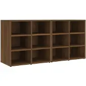 vidaXL Schoenenkasten 2 st 52,5x30x50 cm bruin eikenkleur