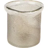 Clayre & Eef Theelichthouder Ø 9x9 cm Groen Glas Waxinelichthouder Groen Waxinelichthouder