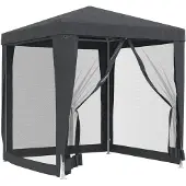 vidaXL Partytent met 4 gaaswanden, antraciet, 2x2 meter, HDPE