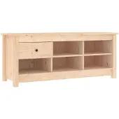 vidaXL Schoenenkast 110x38x45,5 cm massief grenenhout