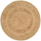 vidaXL Tapijt rond 150 cm gevlochten jute