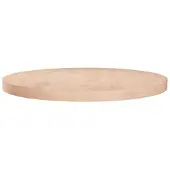 vidaXL Tafelblad rond Ø70x4 cm onbehandeld massief eikenhout
