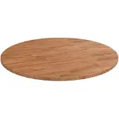 vidaXL Tafelblad rond Ø90x1,5 cm bewerkt massief eikenhout lichtbruin