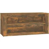 vidaXL Schoenenrek 100x35x45 cm bewerkt hout gerookt eikenkleurig