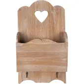 Clayre & Eef Tijdschriftenhouder 28x10x49 cm Bruin Hout Lectuurbak Bruin Lectuurbak