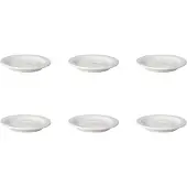 Mammoet Schotel smalle rand Budgetline 14 cm Wit 6 stuks