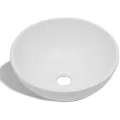 vidaXL Wastafel rond keramiek wit