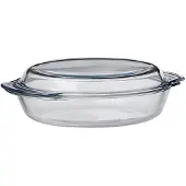 Generique Plat à four avec couvercle verre 1,7 litres