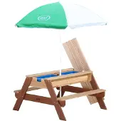 Axi Nick Zand-,Water- en Picknicktafel (2 bankjes) + Parasol - Deluxe