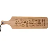 5 Five Tapas serveerplank met handvat rechthoek 59 x 15 cm van bamboe hout - Serveerplanken