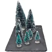 Nobrand Mini kerstboompjes x8