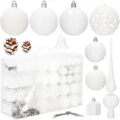 Springos Kerstballen 101 Stuks Wit