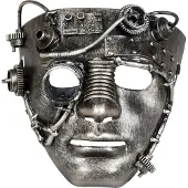 Boland gezichtsmasker Steamcontrol unisex zilver/grijs | Maat One-size