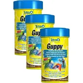 Tetra Guppy Visvoer Vlokken - Vissenvoer - 3 x 100 ml