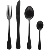 Secret De Gourmet SG bestekset Shadow, 16-delig, eetservies voor 4 personen, roestvrij staal, zwart, 154001