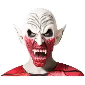 Atosa Halloween/Horror eng verkleed masker - Ork/zombie/monster/duivel - wit/bloed - volwassenen - Latex