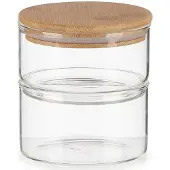Vivalto Blik Bruin Transparant Bamboe Borosilicaatglas (800 ml)