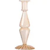 Gusta Dinerkaarshouder glas ø9x20cm geel