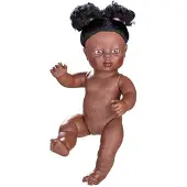 Berjuan Reborn Afrikaanse Babypop Meisje 7059 38 Cm