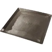 Ptmd collection PTMD Pearce Vierkant Plateau - 47 x 47 x 3 cm - Aluminium - Zilver