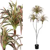 Ptmd collection PTMD Leaves Plant Edge Sisal Kunstgras - 60x75x140 cm - In Pot - Groen