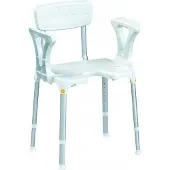 Atlantis Rechthoekige douchestoel - met uitsparing - compleet