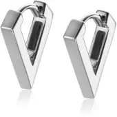 Zinzi zilveren luxe oorringen driehoeksvorm 16x3mm ZIO2318