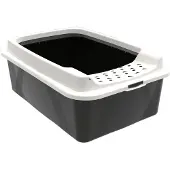 Rotho eco bonnie kattenbak met boveningang m zwart/zand