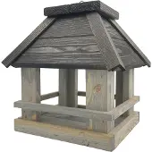 Garden Spirit Voederhuisje Voederhuis met Ophanghaakje - Grijs/Zwart - Garden Spirit - KKM - Vogelvoederhuisje voor Vogels