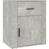vidaXL Nachtkastje 50x36x60 cm bewerkt hout betongrijs