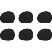 Aida Raw glasonderzetters leer 6-pack Black buffalo (zwart)