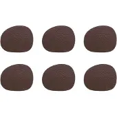 Aida Raw glasonderzetters leer 6-pack Brown buffalo (bruin)