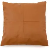 Bazar Bizar The four panel leather cushion cover camel 40x40