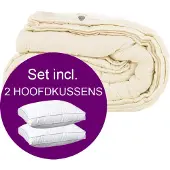 Timzo Wollen Dekbed 4-Seizoenen + 2 Hoofdkussens - Litsjumeaux - 240x200 cm - Set