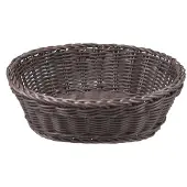 Cosy & Trendy Ovale broodmand/serveermand bruin kunststof L25 x B20 x H8 cm - broodmand