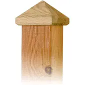Intergard Paalornament hout paalkap voor tuinpaal piramide 100mm