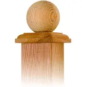 Intergard Paalornament hout bol paalkap voor tuinpaal 100mm