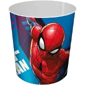 Kids Euroswan Spiderman prullenbak/papiermand - kunststof - 21,5 x 21 cm - Prullenmanden