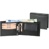 Rimbaldi Leren Mannen Portemonnee Billfold RFID Nappa leer Zwart