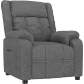 vidaXL Fauteuil verstelbaar stof donkergrijs