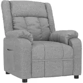 vidaXL Fauteuil verstelbaar stof lichtgrijs