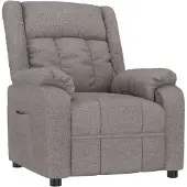 vidaXL Fauteuil verstelbaar stof taupe