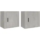 vidaXL Nachtkastjes 2 st wandgemonteerd 50x30x47 cm betongrijs