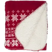 Unique living Snowflake fleece plaid