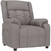 vidaXL Massagestoel stof taupe