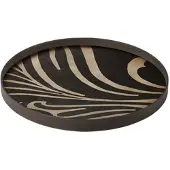 Ethnicraft Plate/Bowl, Blue Lagoon D. 25 Cm, H. 3 Cm. Stoneware