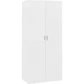vidaXL Garderobekast, wit, 90x52x200 cm, houtvezel