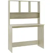 vidaXL Bureau met schappen 110x45x157cm bewerkt hout sonoma eikenkleur